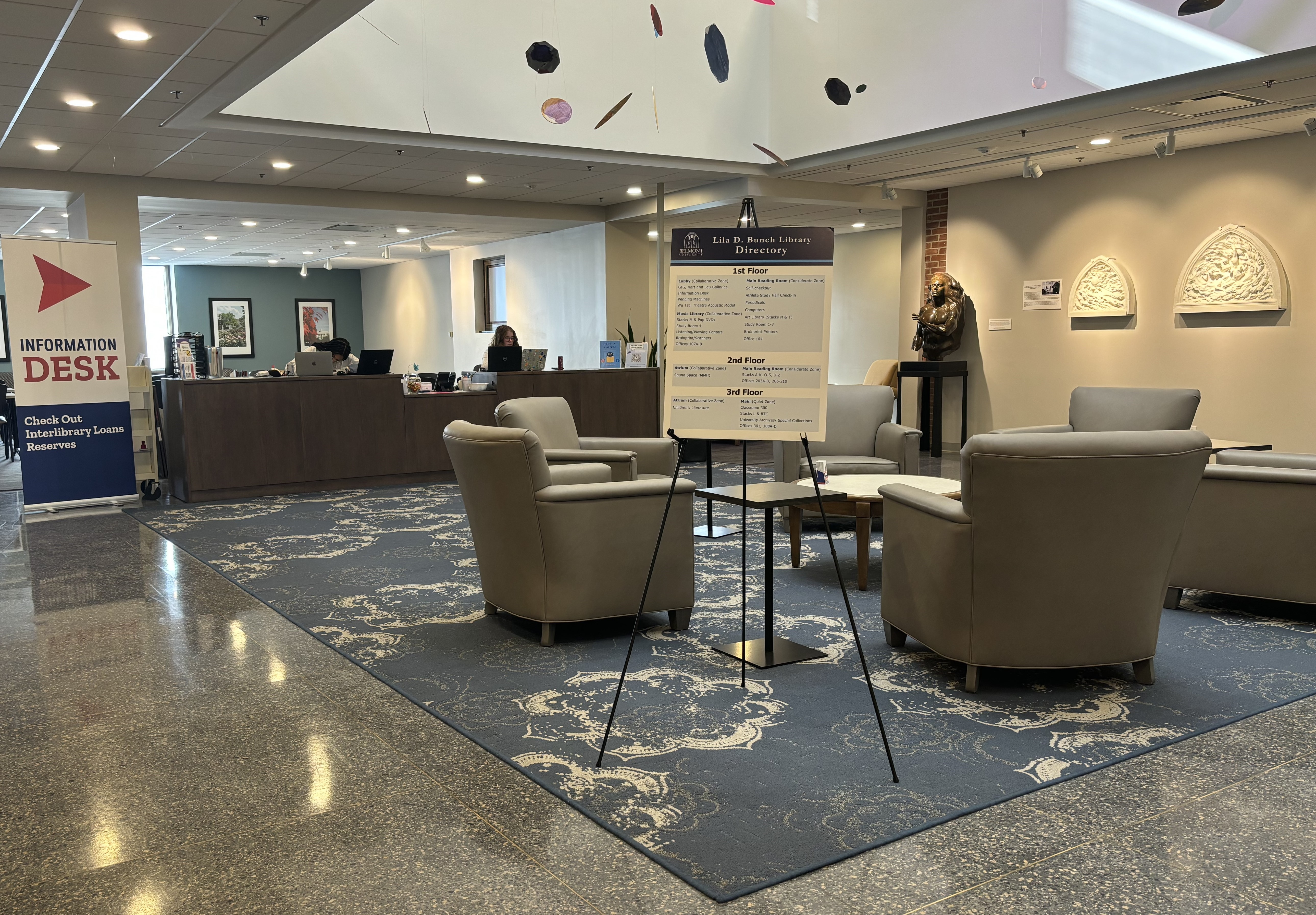 Library lobby and front desk